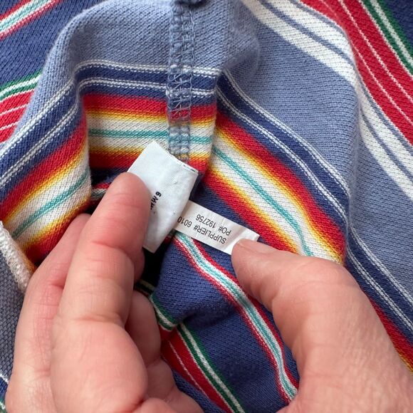 Polo Ralph Lauren Multicolor Striped Polo Shirt Men’s L Cotton Classic - Picture 5 of 5